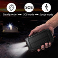 Laad de afbeelding in de Galerij-viewer, Solar World powerbank 10.000 Mah met zonnepaneel blauw