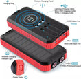 Laad de afbeelding in de Galerij-viewer, solar world - Powerbank 30.000 Mah met ingebouwde kabels Rood