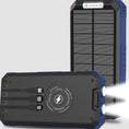 Laad de afbeelding in de Galerij-viewer, solar world - Powerbank 30.000 Mah met ingebouwde kabels Blauw
