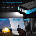 Laad de afbeelding in de Galerij-viewer, solar world - Powerbank 30.000 Mah met ingebouwde kabels Rood

