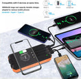 Laad de afbeelding in de Galerij-viewer, solar world - Powerbank 30.000 Mah met ingebouwde kabels Zwart
