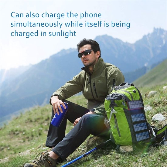 Solar World powerbank 20.000 Mah 1+3 uitklapbare zonnepanelen