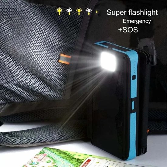 Solar World powerbank 20.000 Mah 1+5 uitklapbare zonnepanelen