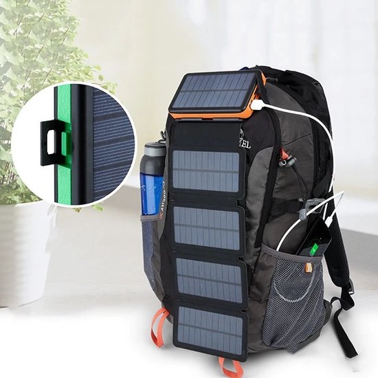 Solar World powerbank 20.000 Mah 1+3 uitklapbare zonnepanelen