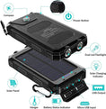 Laad de afbeelding in de Galerij-viewer, Solar World powerbank 10.000 Mah met zonnepaneel zwart
